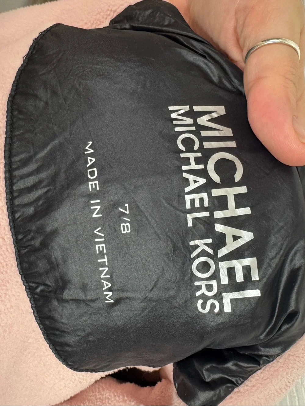 Girls Michael Kors Black Quilted Hooded Puffer Jacket‎ 7/8